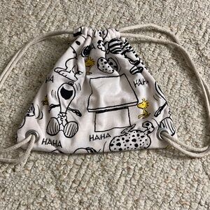Kids Snoopy Print Drawstring Bag